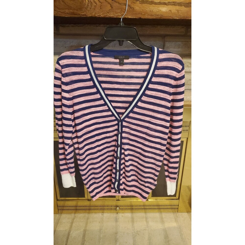 BANANA REPUBLIC Cardigan pink blue strip